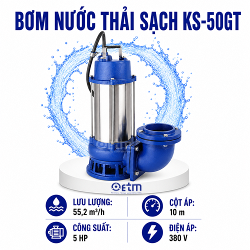 BƠM NƯỚC THẢI SẠCH KS-50GT